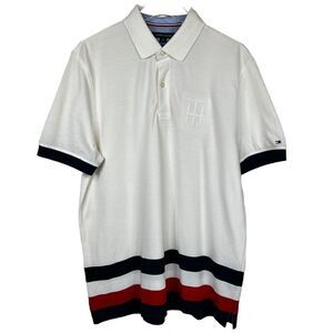 TOMMY HILFIGER  Flag Pride Polo Shirt in Custom Fit Men's Size Large